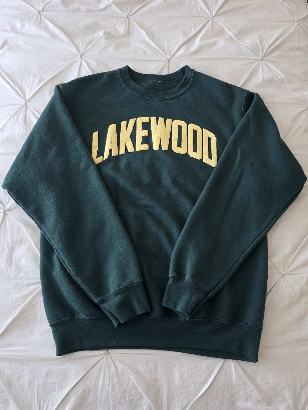 Vintage Lakewood College Crewneck Sweatshirt Green Pullover